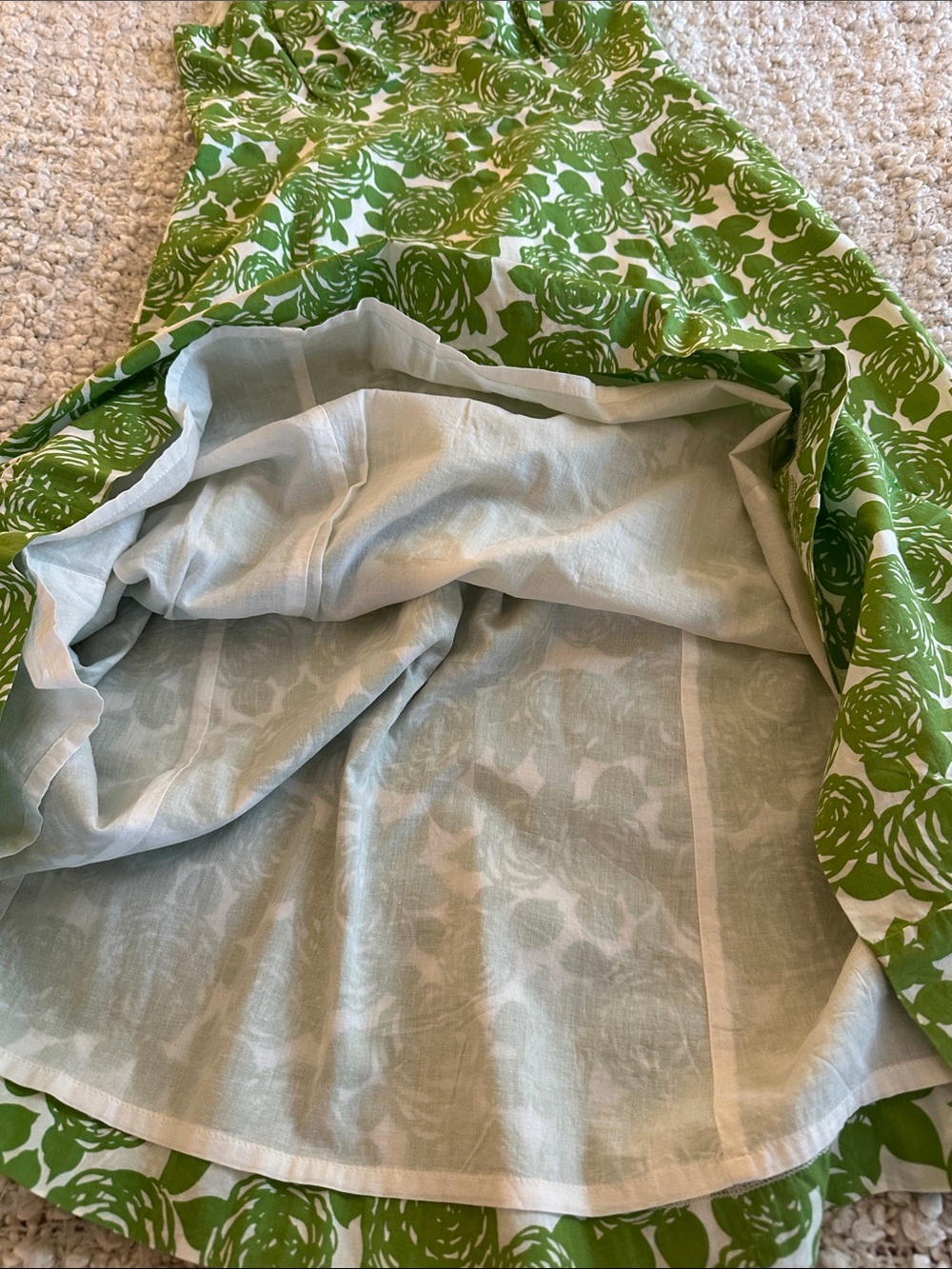 Boden Lime Green Floral Sundress - Picture 7 of 7